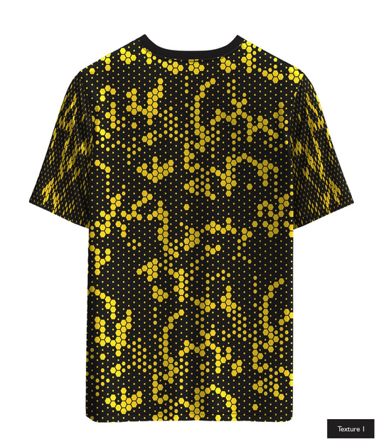 Hexagonal Halftone In Yellow