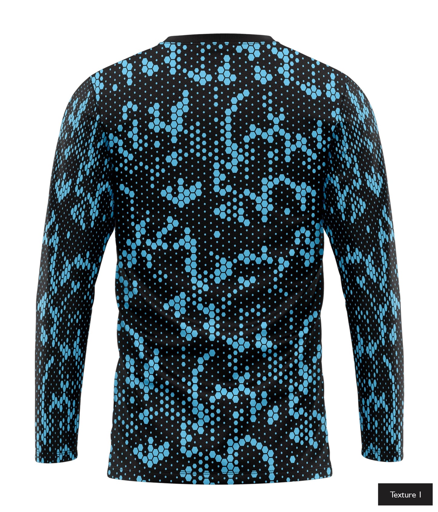 Hexagonal Halftone In Sky Blue