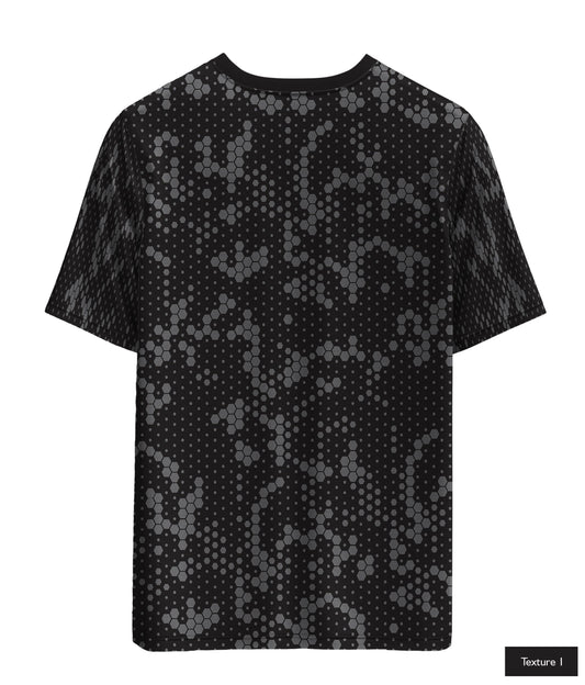 Hexagonal Halftone In Dark Grey