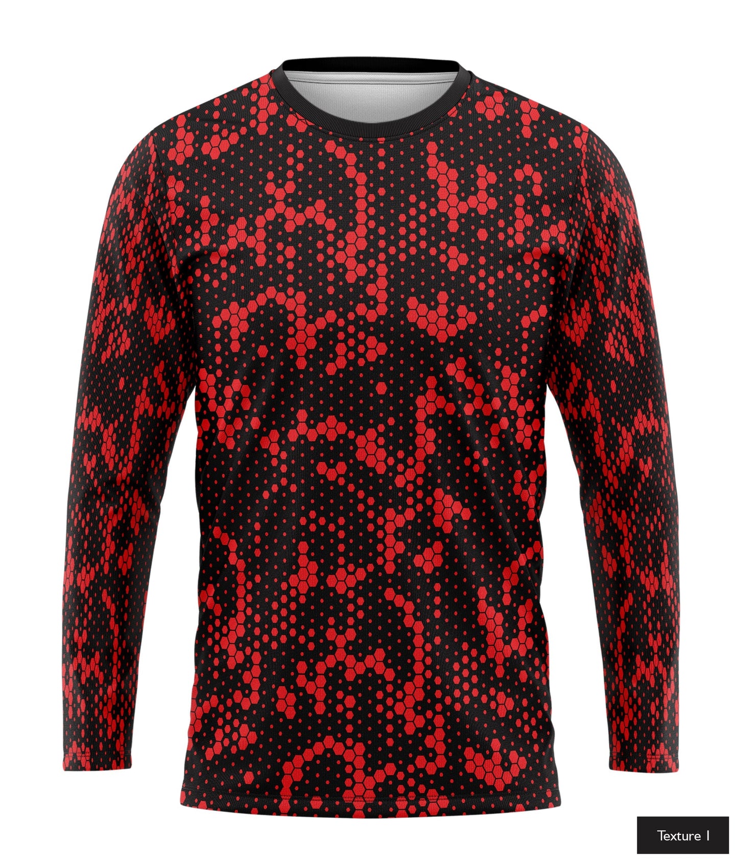 Hexagonal Halftone In Red