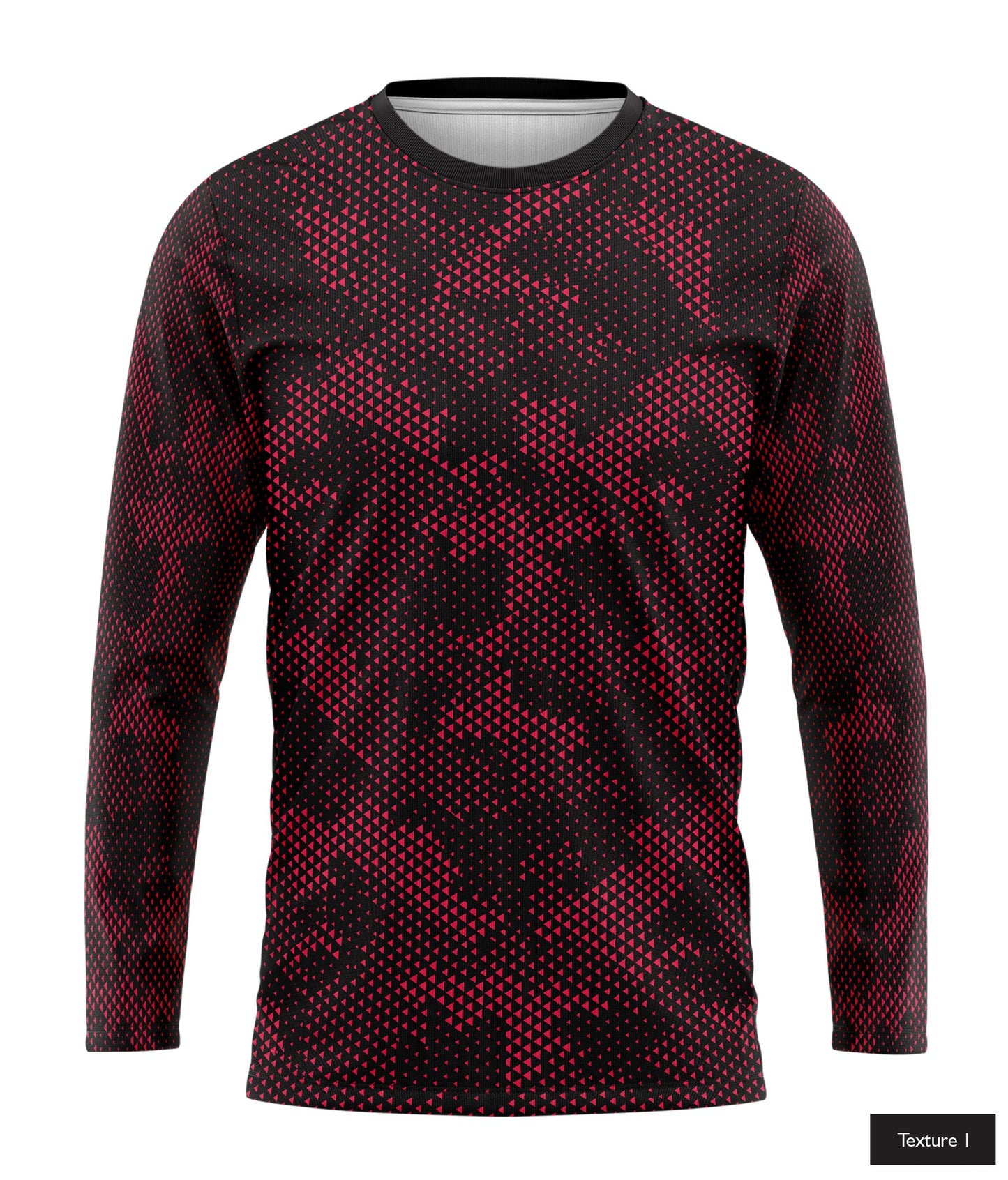 Triangular Grid In Neon Red