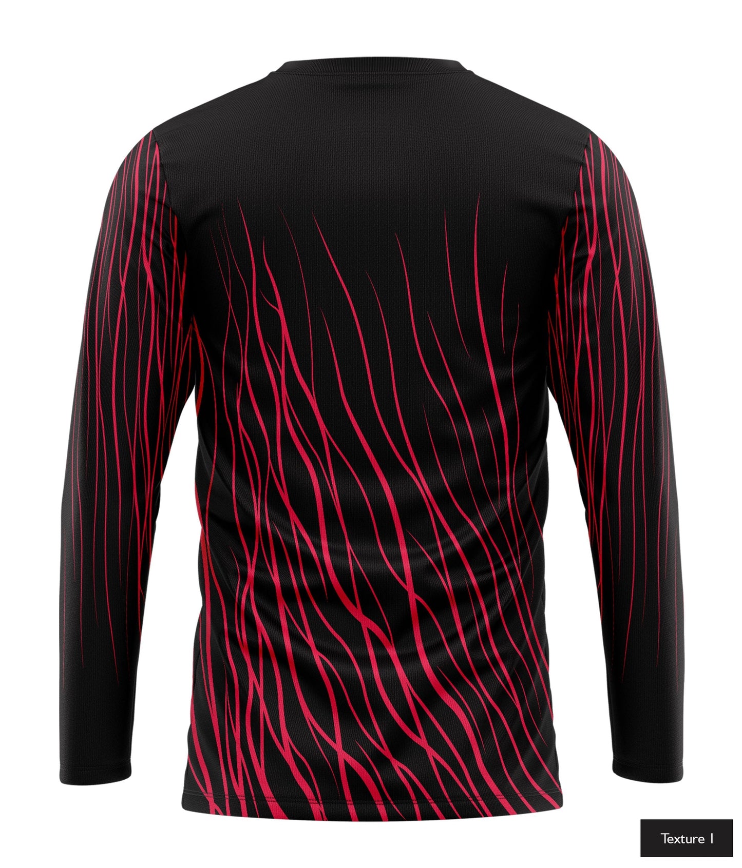Abstract Wave In Neon Red