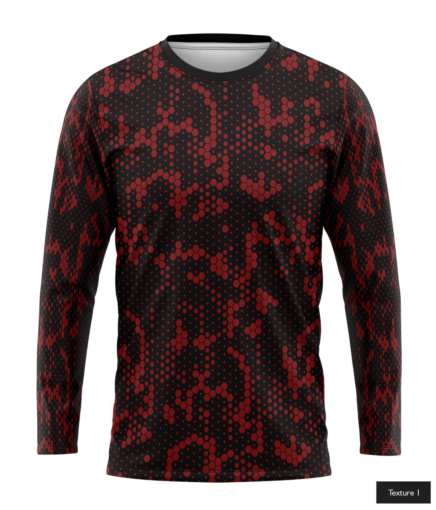 Hexagonal Halftone In Maroon