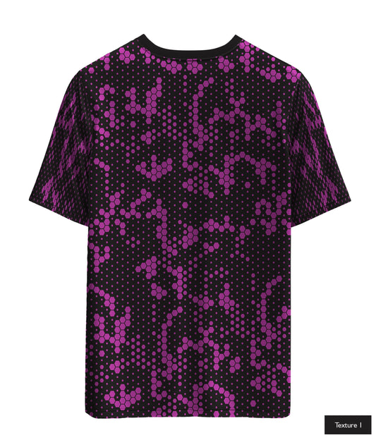 Hexagonal Halftone In Purple