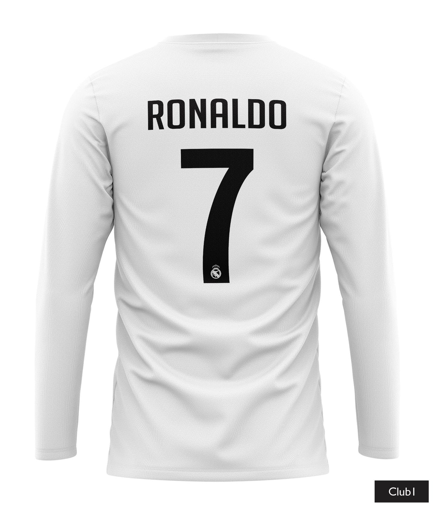 Ronaldo Real Madrid Shirt In Black And White With His Name