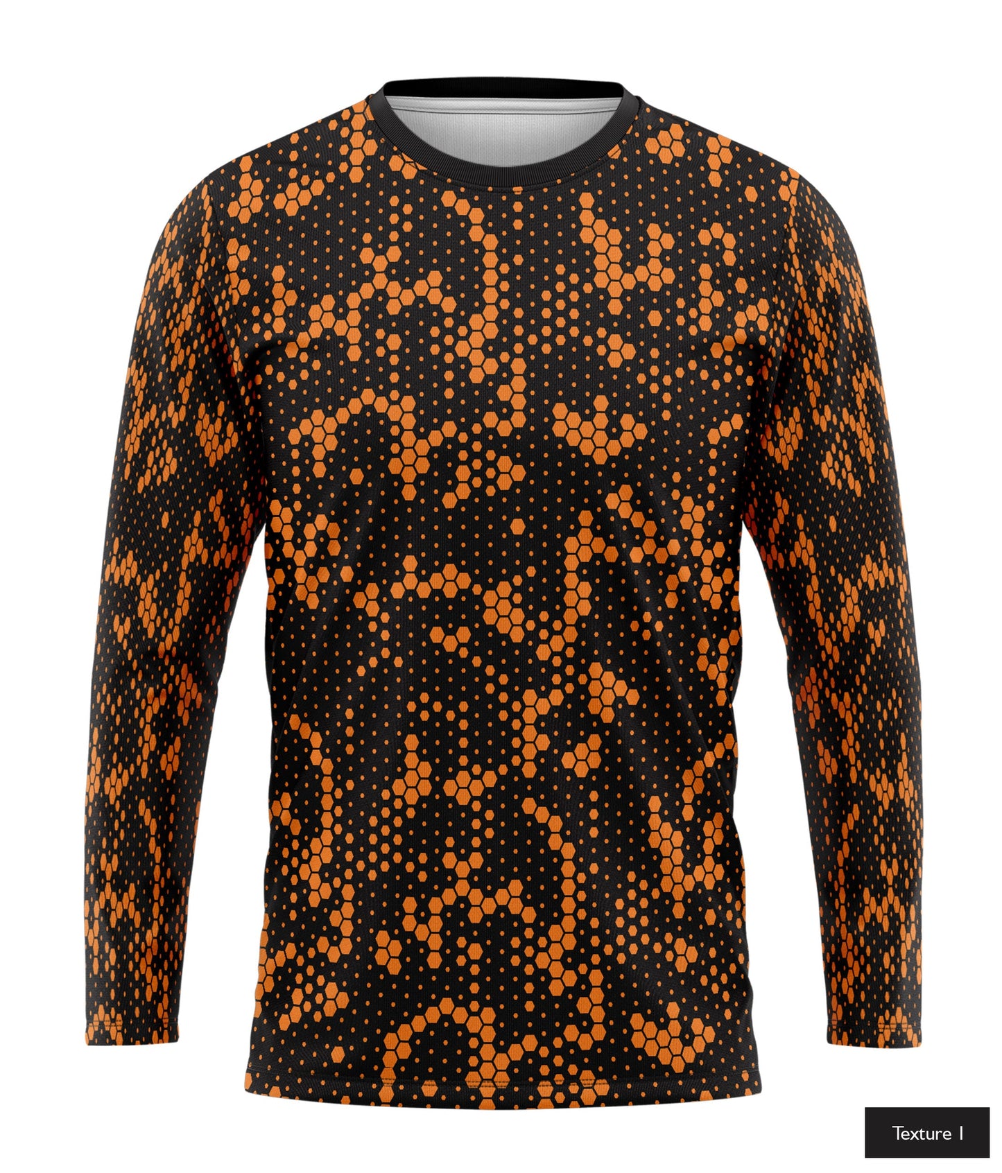 Hexagonal Halftone In Orange