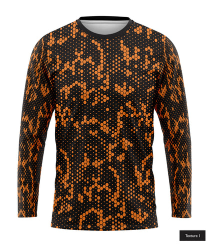 Hexagonal Halftone In Orange