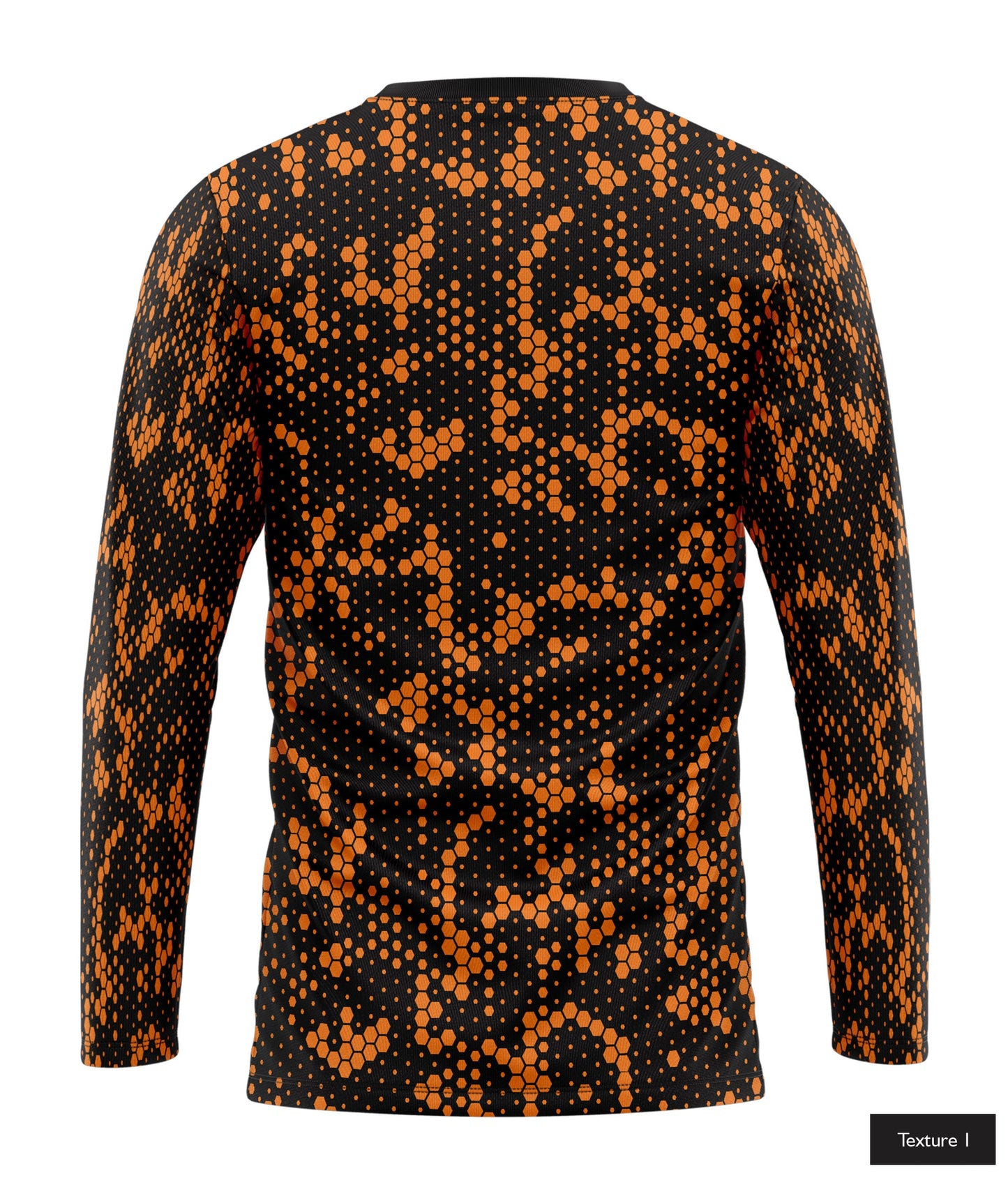 Hexagonal Halftone In Orange
