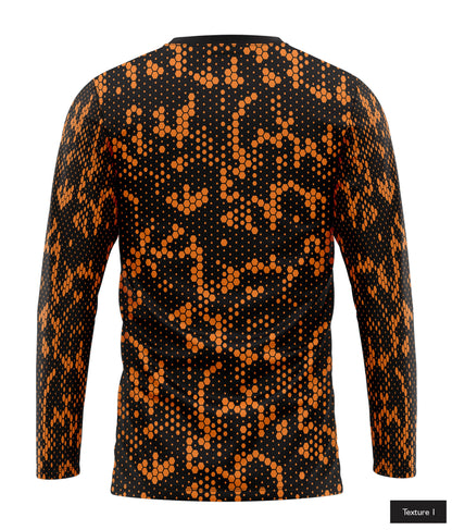 Hexagonal Halftone In Orange