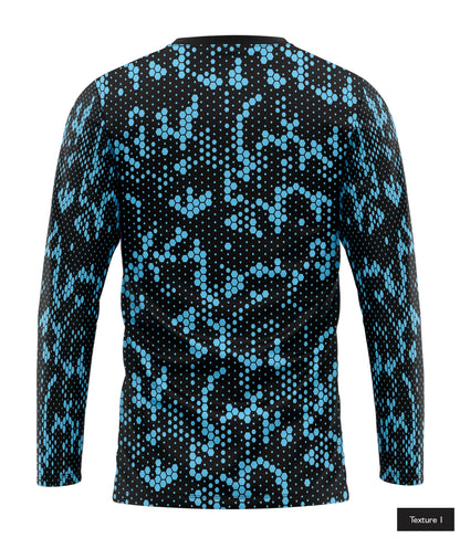 Hexagonal Halftone In Sky Blue