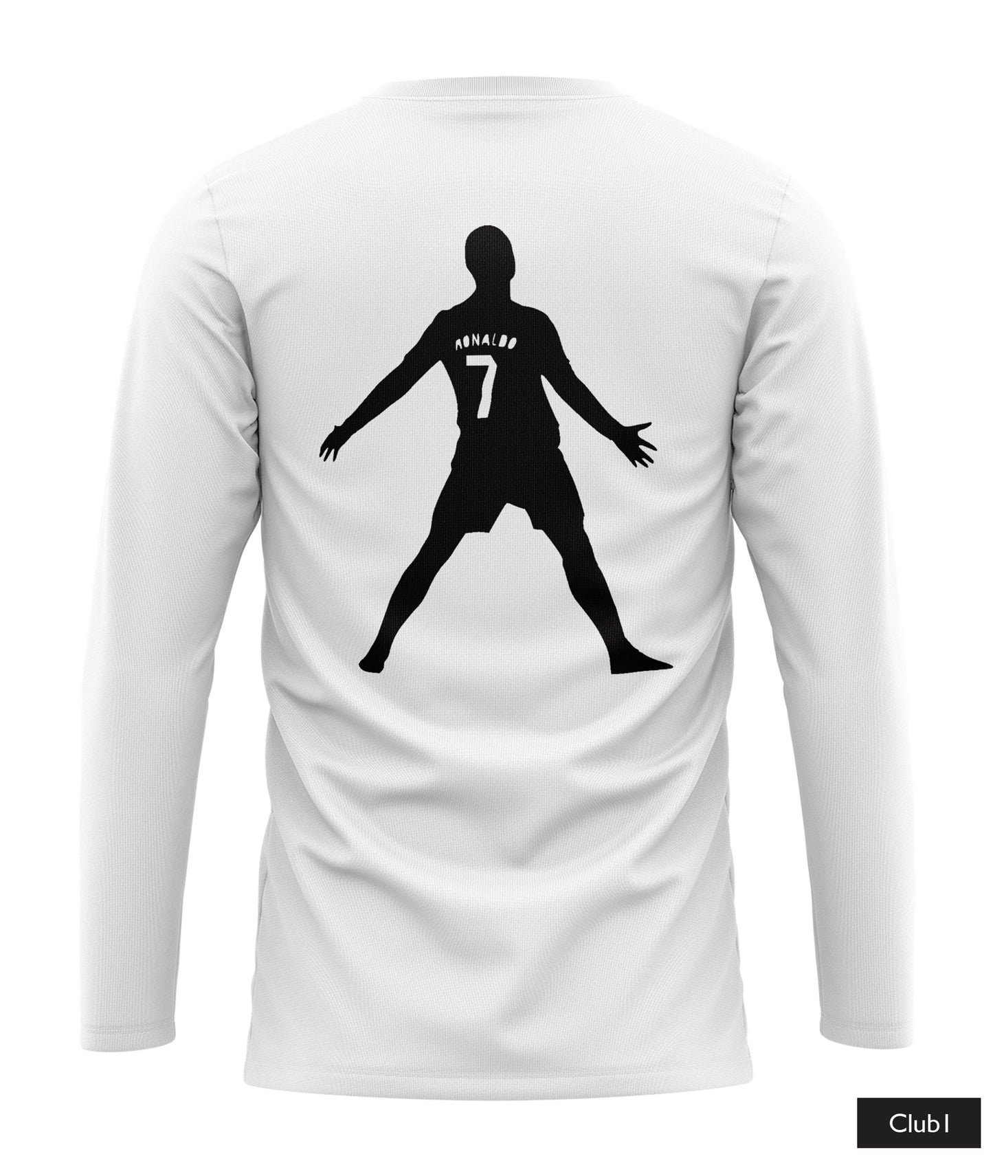 Ronaldo Real Madrid Shirt In Black And White With Ronaldo Logo