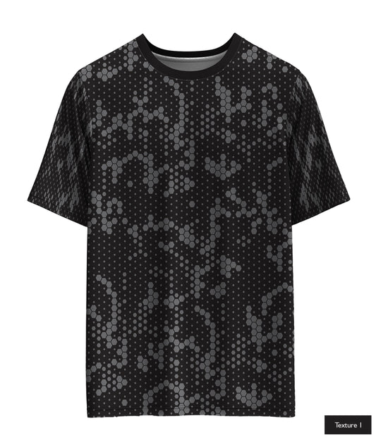 Hexagonal Halftone In Dark Grey