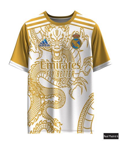Real Madrid Dragon Edition Golden & White 24-25