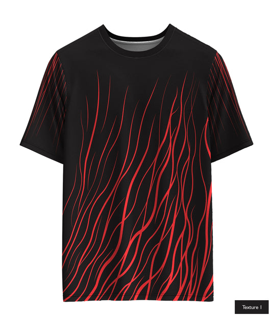 Abstract Wave In Red
