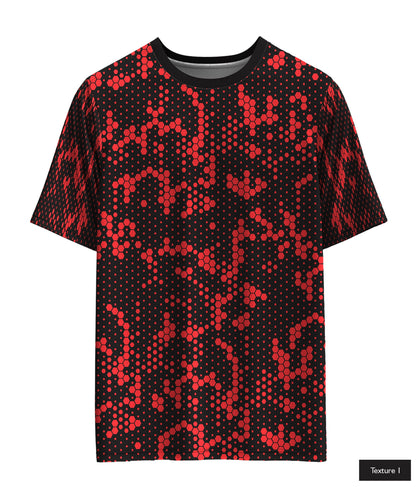 Hexagonal Halftone In Red