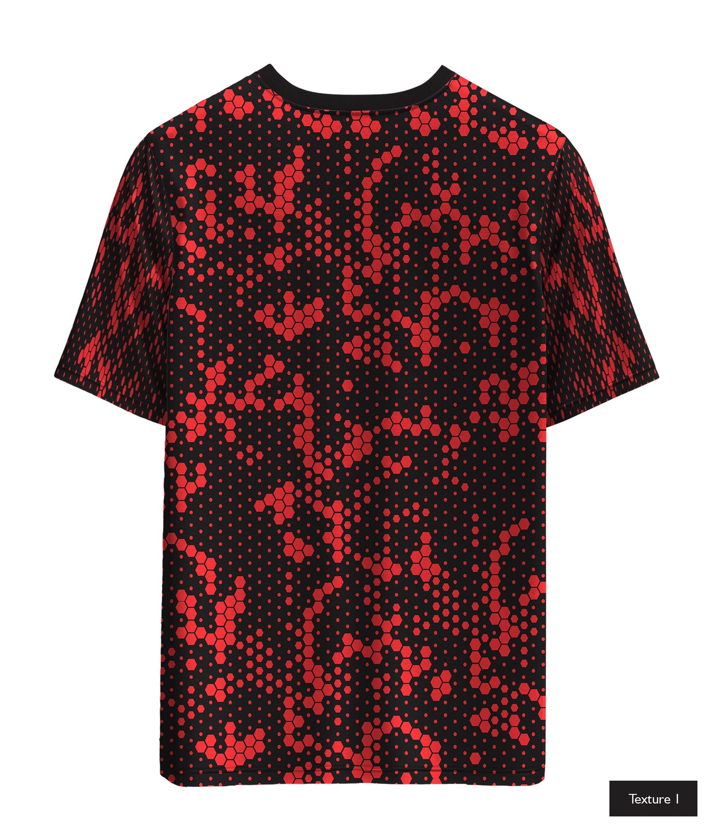 Hexagonal Halftone In Red