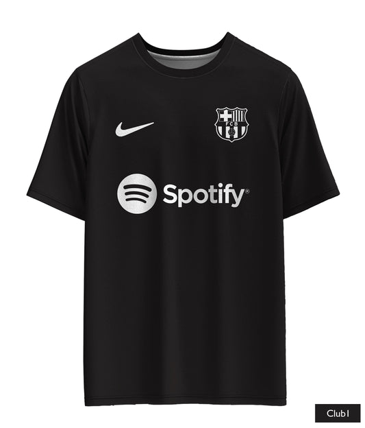 Messi Barcelona Shirt In Black With His Name