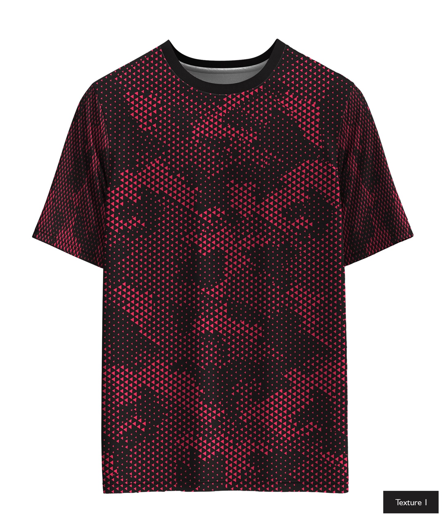 Triangular Grid In Neon Red