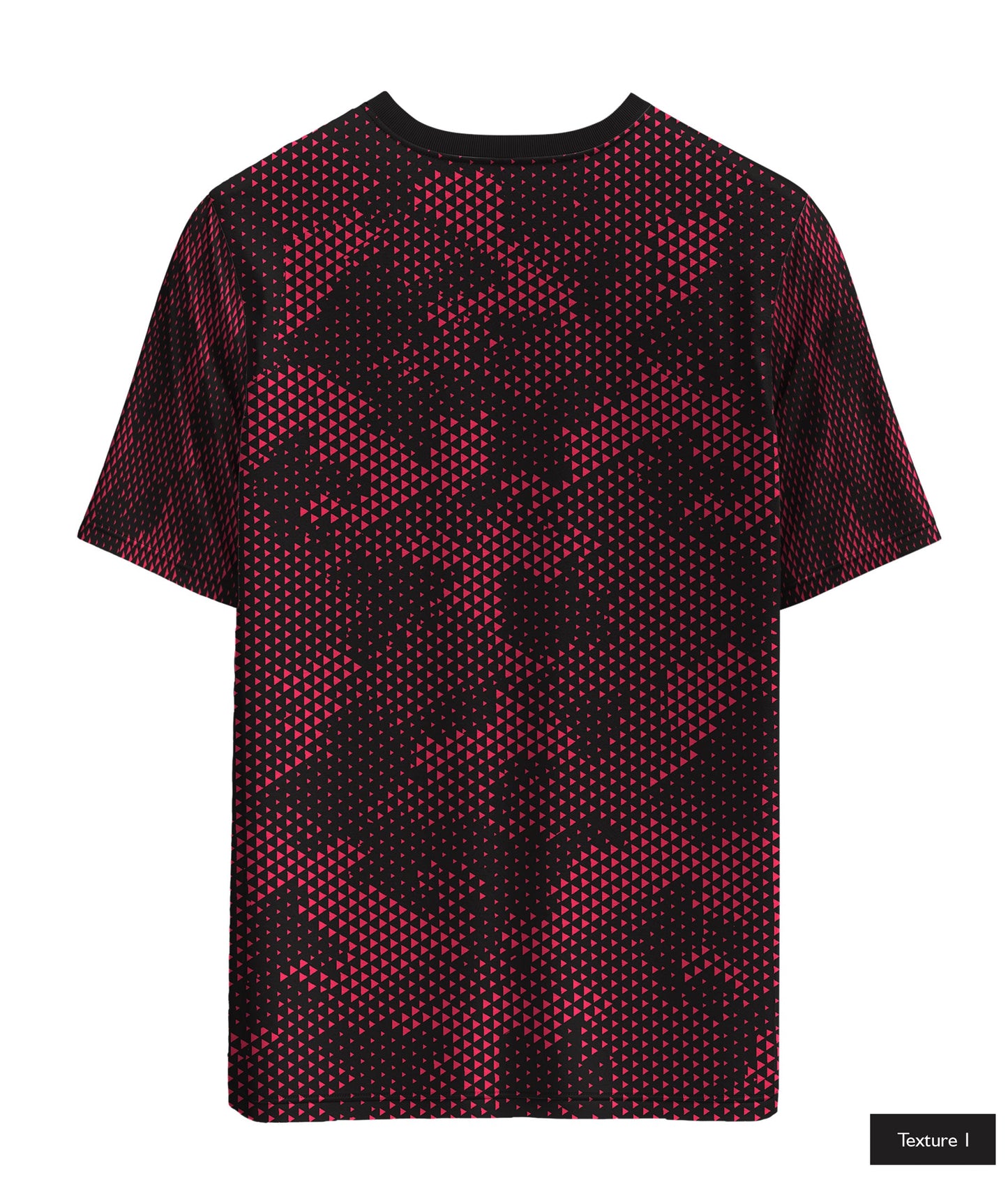 Triangular Grid In Neon Red