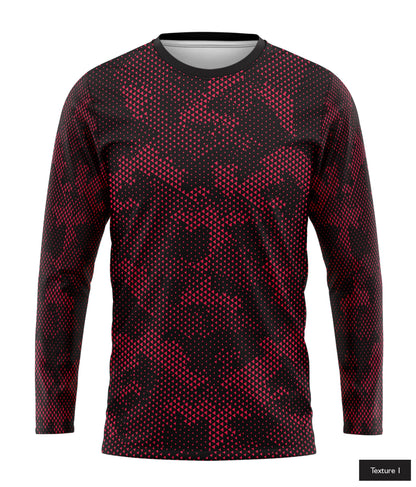 Triangular Grid In Neon Red
