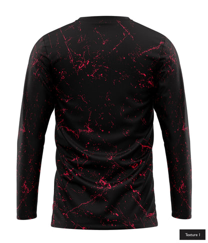 Cosmic Veins In Neon Red