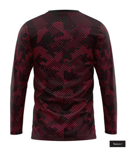 Triangular Grid In Neon Red