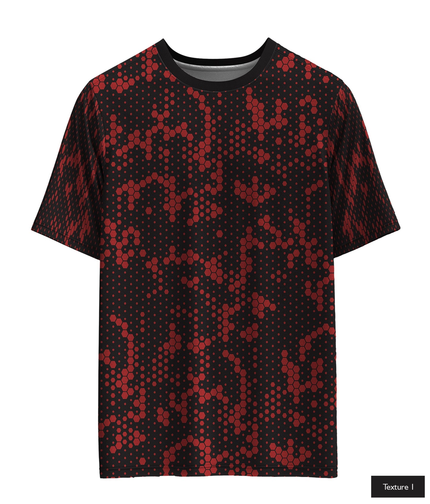 Hexagonal Halftone In Maroon