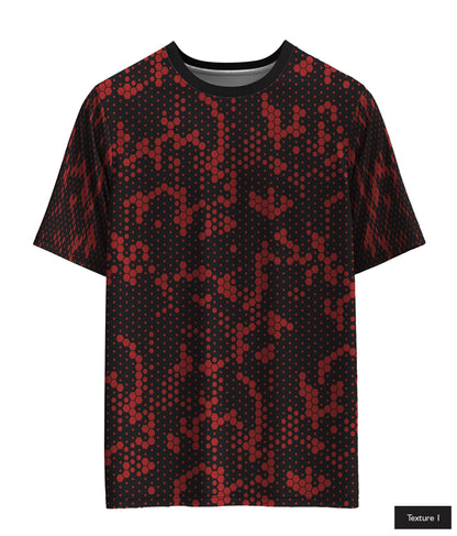 Hexagonal Halftone In Maroon