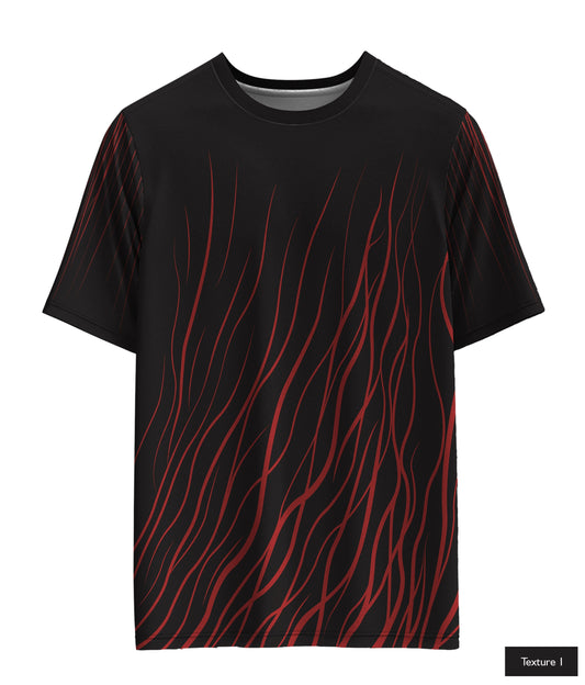 Abstract Wave In Maroon