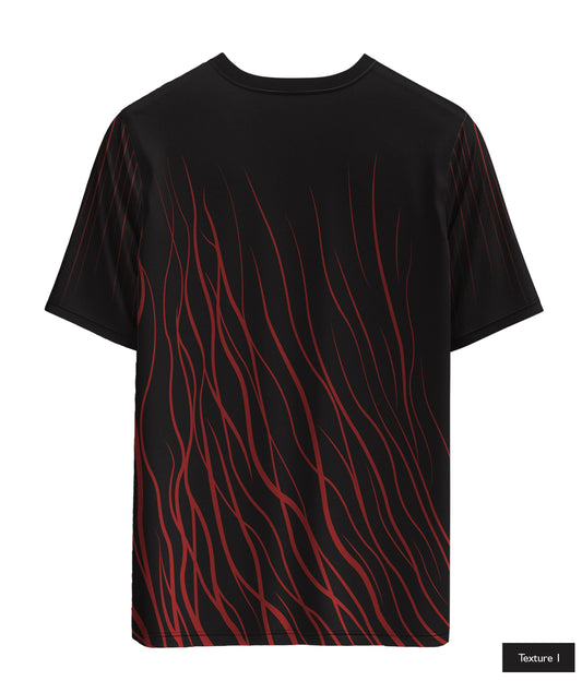 Abstract Wave In Maroon