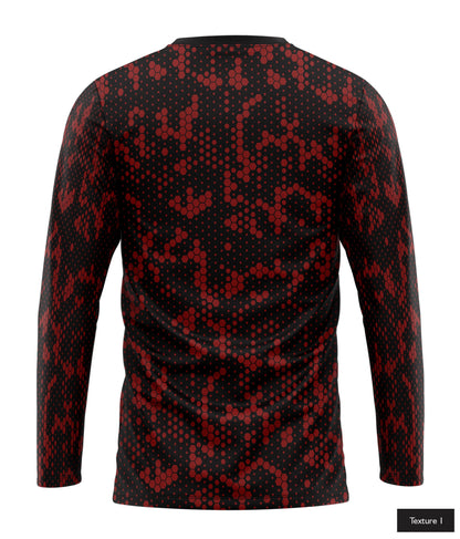 Hexagonal Halftone In Maroon