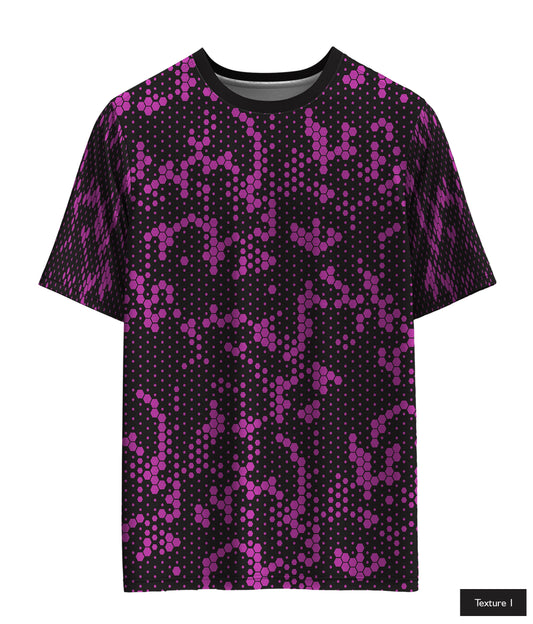 Hexagonal Halftone In Purple