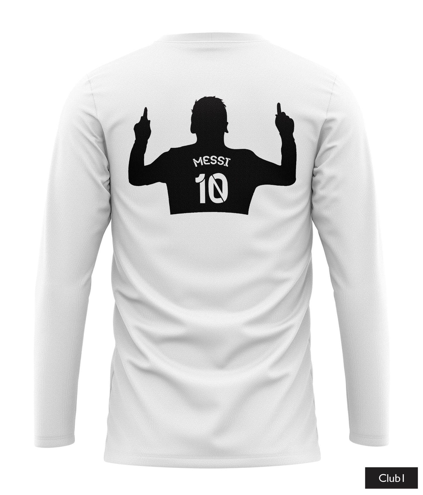 Messi Barcelona Shirt In Black And White With Messi Logo