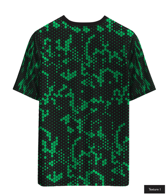 Hexagonal Halftone In Green